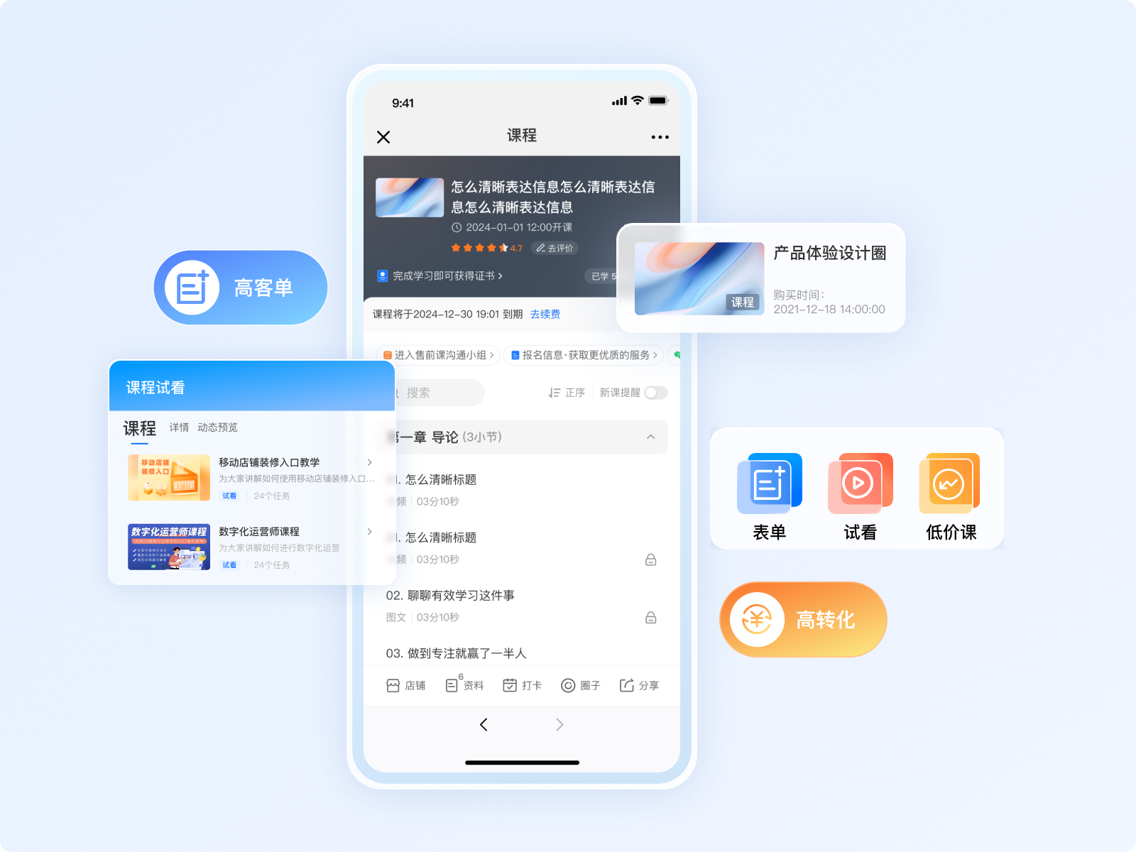 多能力配合商家，促进学员高客单价服务成交