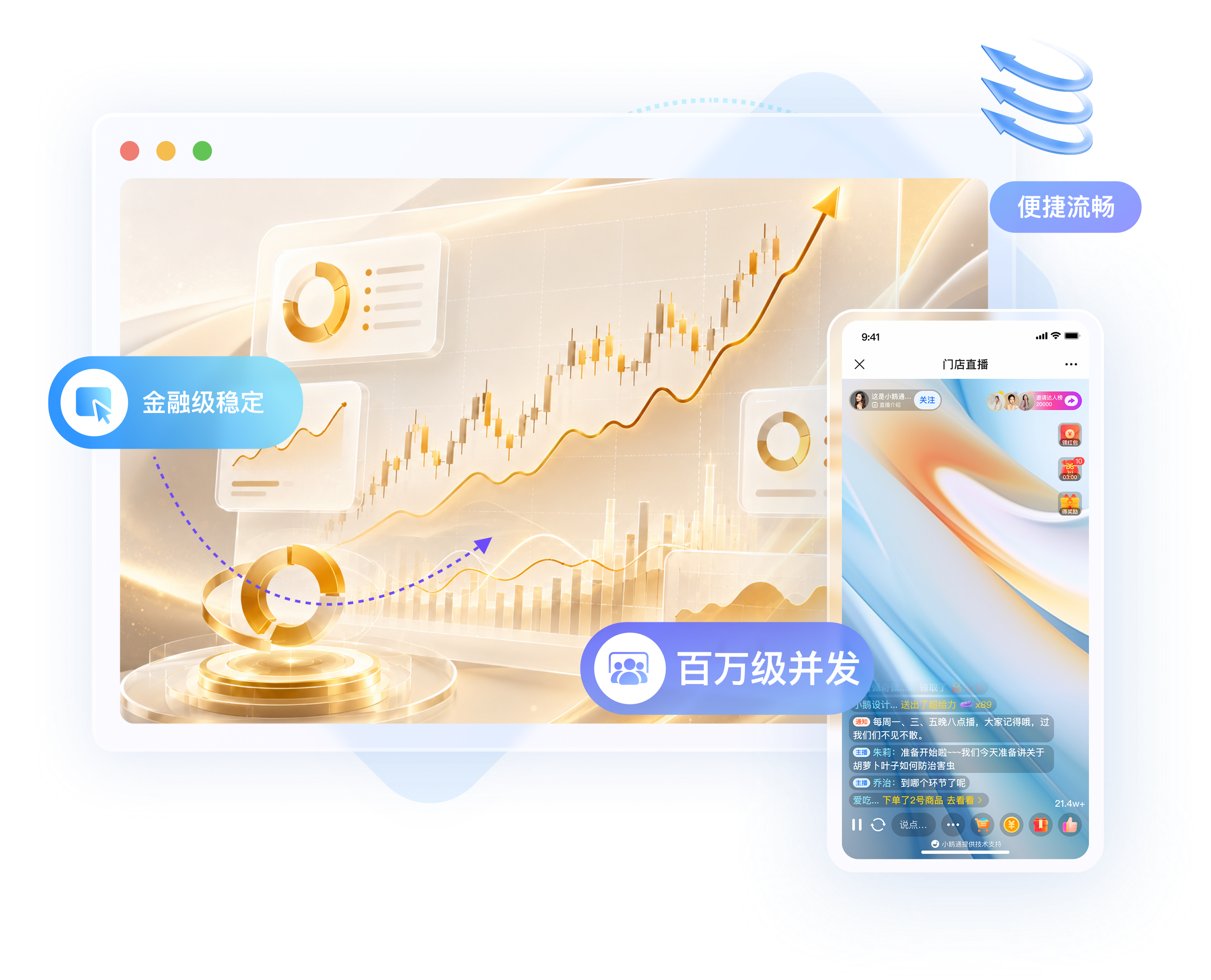 小鹅通金融合规实时互动营销功能 - 评论审核防录屏指定用户观看