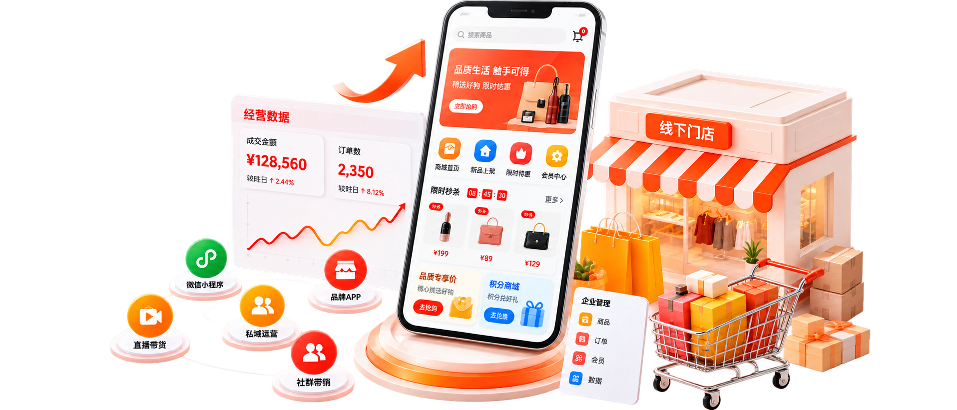 零售行业一体化经营方案示意