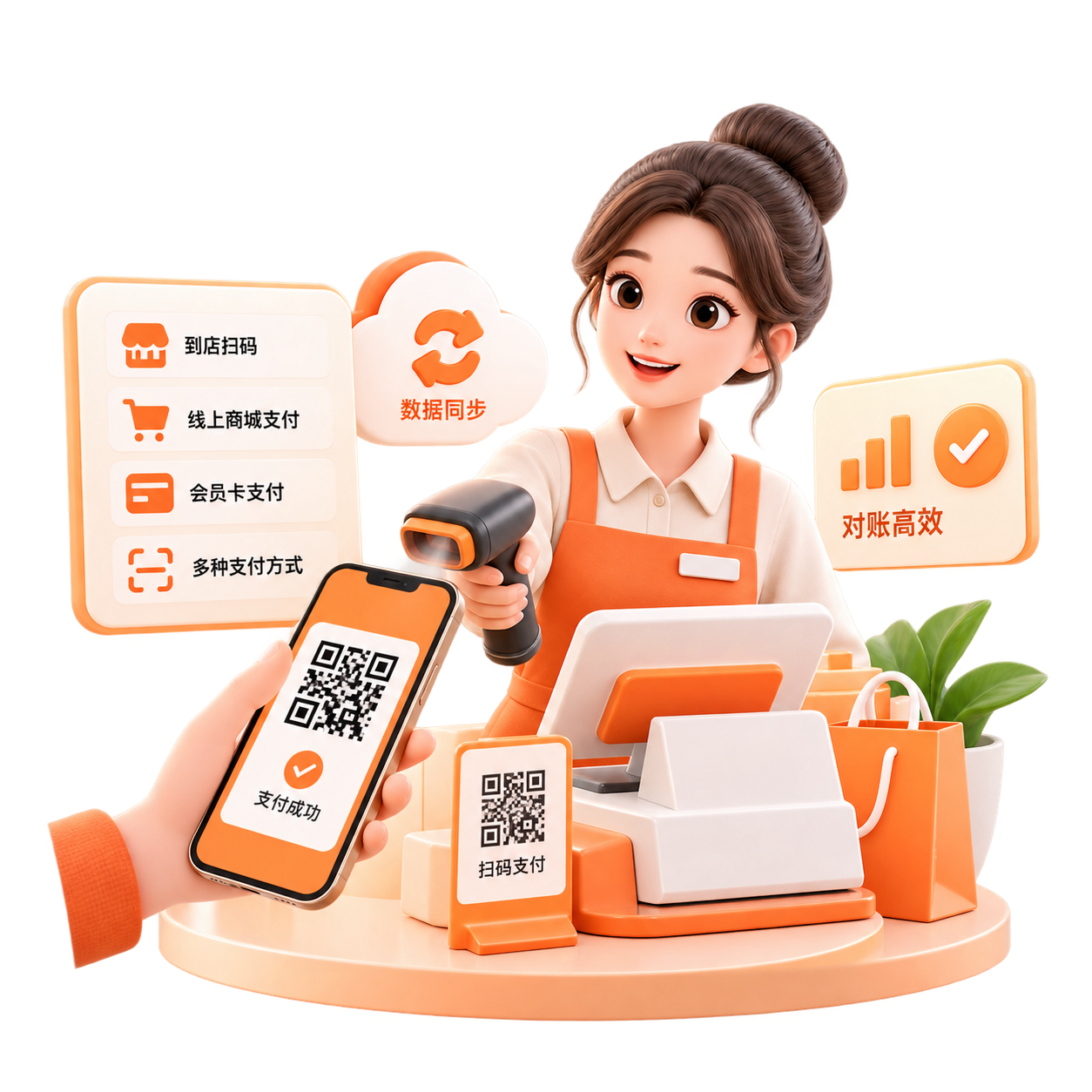快捷支付,线上线下统一示意