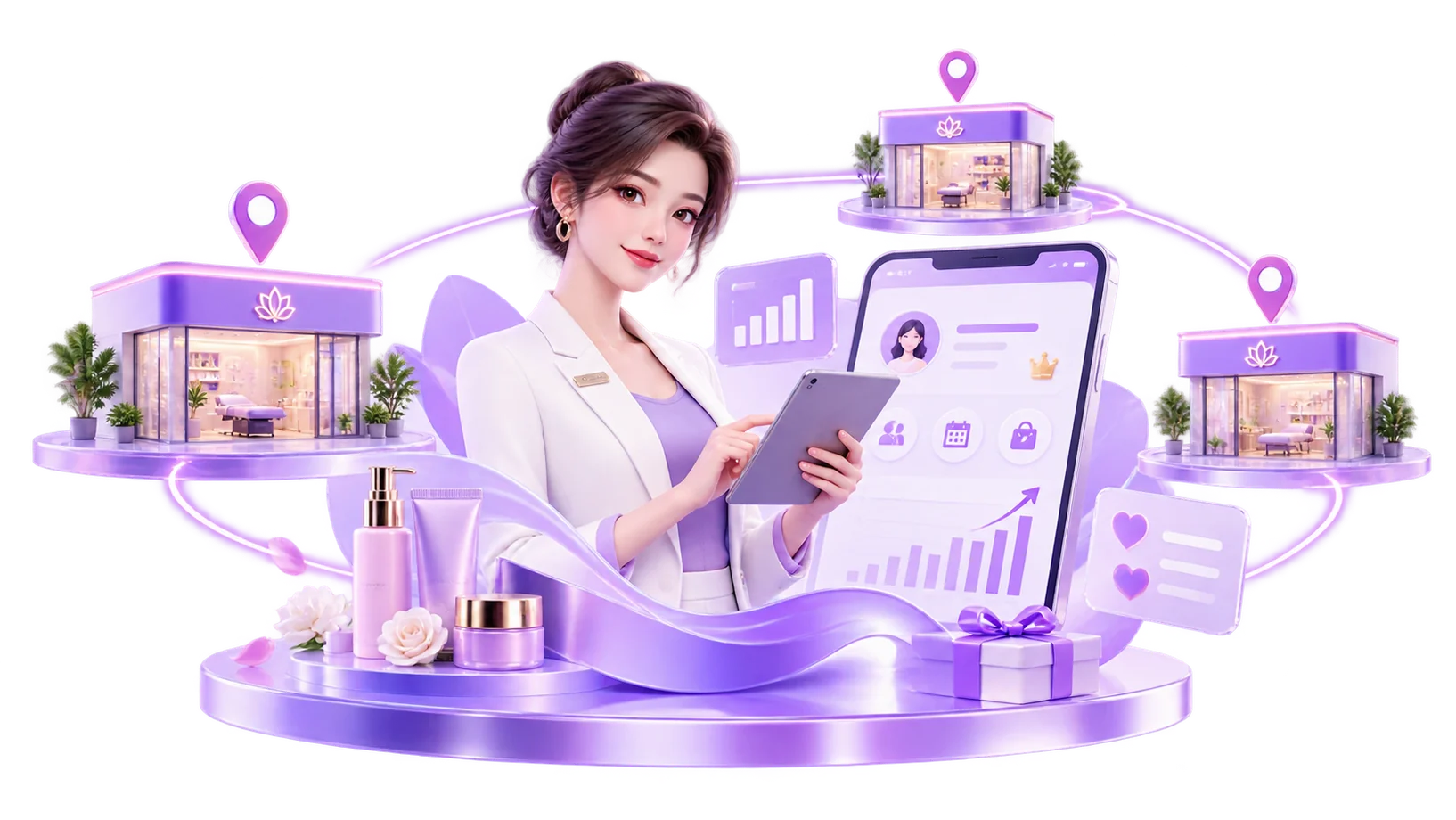美业连锁门店私域运营示意图